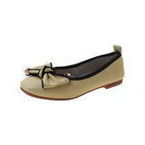 Fragrant Wind Bow Light Mouth Single Shoes Women 2025 Spring And Summer New Flat Sole Pedal Bean Shoes Large Size Women's