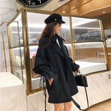 Short Windbreaker Overcoat Loose Coat Woman Trench Coat A Line Female Moda Mujer Overcoat Cloak Sashes Vintage