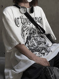 Men's Gothic Punk Shield Graphic Tee- Outfit
