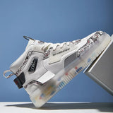 Men Sports Shoes High-top Graffiti SkateBoard Shoes Platform Sneakers Man Waterproof Men's Walking Shoes Zapatos