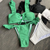 2023 New Sexy Lace Draw Draw Draw-Off Edge Swimsuit Swimsuit Bikini
