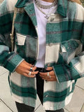 Vintage Pockets Oversized Plaid Shacket-Outfit