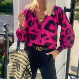 Women's Wear Fall 2025 Ladies Fashion Long Sleeved Bohemian Wind Leopard Print