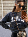 Washed Faded Sweatshirt Women Autumn Winter Vintage Hoodies Fashion Sweatshirts Tops 2021 Femme Oversize