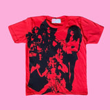 Retro Print T-shirt Short Sleeve Slim Fit Women Crop Top Y2K Aesthetic Streetwear E-girl Harajuku Clothes Summer Sweats