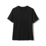 2022 Summer Casual Solid V-Neck T-shirt Women Knitted Cotton Basic Short Sleeve Tops Female Soft White Tee Shirt