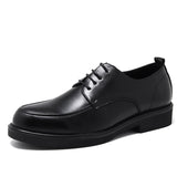 Zingj Head Leather Shoes Men Business Dress Young British Casual Men Working Suit Wedding Grooms Shoes