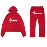 Shangchao Brand NOFS Letter Printed Sports Suit Men's Hip-Hop Street Loose Couple