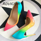 color fashion high heeled lady pumps shallow pointed toe woman party shoes women pumps wedding shoes QP030