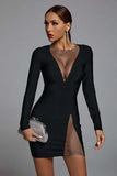 Exploding Sexy Water Drill Net Mini Dress High-End Banquet Evening Dress Singer Performance