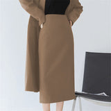 And Long Coffee Dress Women's Summer Open Skirt One High-Waisted Skirt Bag Hip Skirt Suit