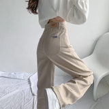 Zingj Leg Jeans Women's 2023 New Versatile High Waist Casual Pants Small Loose Hanging Feeling Wide Leg Pants