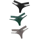 Set Women Sexy Lace Panties Transparent Low-waist Underpant Hollow Out Thong Female Seamless G-string Underwear