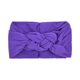 New Braided Nylon Baby Headbands For Girls Twisted Top Cross Knot Headwraps Turban Elastic Soft Hairbands Hair