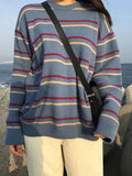 New Student Striped Sweater-Outfit