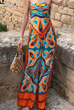 Printed Wide Leg Pants Women High Waist Baggy Pants Woman Fashion Summer Y2k Streetwear Casual Pants Set Women's