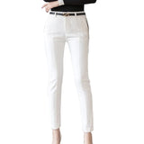 Women 2019 New Ankle-length Capris Female Leggings Pantalon Femme Workwear Slim High Waist Elastic Casual Woman