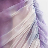 Purple Slip Bodycon Dress Women Ruched Tulle Long Dresses Women Summer Backless Sexy Dress Off Shoulder Night Party