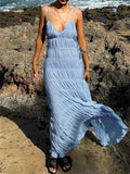 V-neck Ruched Side Tie Up Midi Dress-Outfit