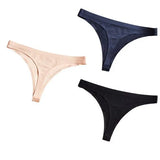 Ice Silk Thong Panties Sexy Women Underwear Female G-string Panties Solid Briefs For Ladies Low Waist Seamless