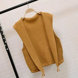 Sweater Vest Cardigan Shrugs Top Hooded Short Sleeveless Shrug Outerwear Autumn Fall Sweaters Women Casual Female