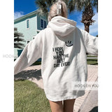 Style Fleece-lined Loose Hooded Fashionable