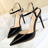 Shoes Fashion High Heels Shoes Patent Leather Woman Pumps Sexy Women Heels Blue Sliver Stiletto Heels Women Sandals