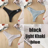 8 Colors Women's Thong G-String Cotton Thongs Women's Panties Sexy V Waist Female Underpants Pantys Lingerie