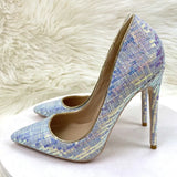 Bling Sequins Women Sexy Extremely High Heels Pointed Toe Slip On Stiletto Chic Pumps Ladies Party Wedding Shoes