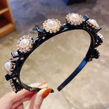 Alice Pearls Elegant Hairbands Men Women Sports Headband Double Bangs Hairstyle Make Up Hairpins Fashion Hair