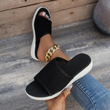 Zingj Bottom Slippers Female Summer 2024 Thick Bottom Round Head Net Cloth A Word Casual Wear Large Size