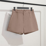 Shorts Women's Black Summer Thin 2025 New Loose High-Waist A Word Casual Broad-Legged Orange