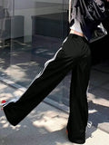 Black Striped Bow Cargo Pants- Outfit