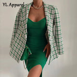 Spring Summer Women V-neck Spaghetti Strap Knitted Midi Party Dresses Fashion Ladies Bodycon Split Evening Party