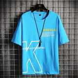T-Shirt Men's Spring and Summer 2022 New Casual Trend Pure Cotton Tide Brand Ice Silk Men's Bottoming