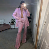 Zingj S Wind New Sling Vest Slim Straight Tube High Waist Pants Sexy Sequins Coat Nightclub-Outfit