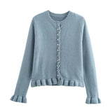 Women's Clothing 2025 Spring New Fashion Casual Temperament Folding Decorative Knit