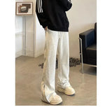 Trousers High Street Fashion Zip-Up Open-Pillary Micro-T-Swear Men's And Women Trend H-Hop Casual