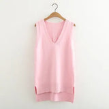 Spring Summer O Neck Women Sweater Vest Sleeveless Knit Female Cotton Soft Elastic Solid Colore