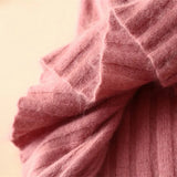 100% Mink Cashmere Knitted Pullover Women's Sweater Jumper Super Warm Female Soft Elasticity Slim Sweater Full