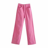 2021 Woman Jeans High Waist Denim Pants Overlength Straight Trouser Female Streetwear Korean fashion pantalones de