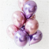 5/10/12inch Glossy Metal Pearl Latex Balloons Thick Chrome Metallic Colors helium Air Balls Globos Birthday Party