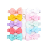Cute Mini Bowknots Hair Clips For Baby Girls Colorful Ribbon Boutique Barrettes Hairpin Headwear Kids Hair