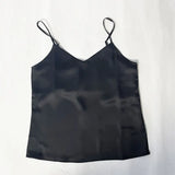 Green Camisoles Woman Sleeveless Tops Summer Tops Imitation silk Elegant vest Solid Color