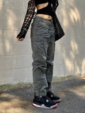 Pants Baggy Jeans Women Vintage Overalls Fashion 90s Streetwear Pockets Wide High Waist Grunge Clothes Y2k Denim