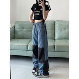 Patchwork Denim Boyfriend JeansOutfit