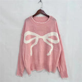 Bow Jacquard Sweater- Outfit