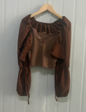 Aesthetic Fashion Two Piece Set Preppy Style Bandage Shirt + Streetwear Lace Patchwork Crop Top Vest 2 Suits