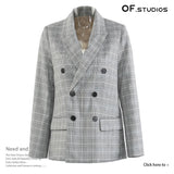 New Super Beauty Angola Red Personality Suit Collar Long Blazer Wind Coat