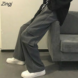 Pants Women Loose Wide-leg Cargo Trousers All-match Streetwear Unisex Leisure Chic Womens Students Ulzzang Fashion